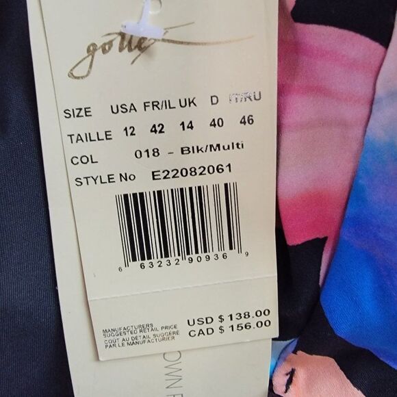 Gottex Woman Color Rush Ruffled One Shoulder black floral One Piece Swimsuit 12 - Picture 7 of 15